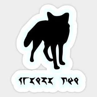 I'm A Fox (tlhIngan Hol) Sticker